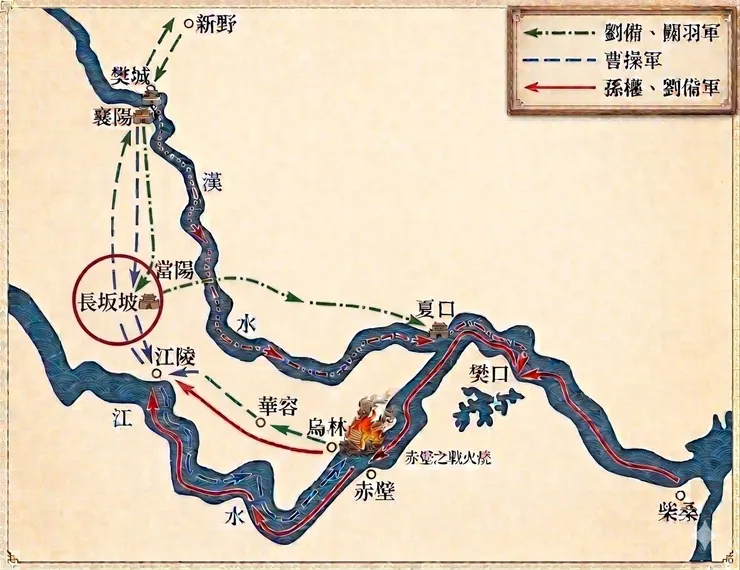 長坂坡之戰路線圖