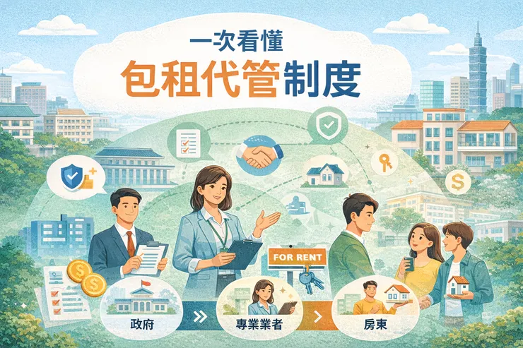 台灣推動社會住宅包租代管制度，透過專業業者協助管理民間出租住宅。 Image by Frankie