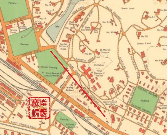 昔日森美蘭芙蓉市的霍士律（Jalan Hose），現已改爲扎亞巴路（Jalan Za'aba）多時。-Seremban Town,Negeri Sembilan(1951),Survey Dept,Federal of Malaya,No.26-1951.