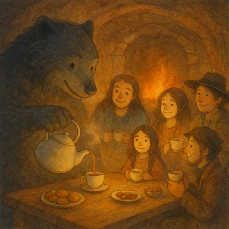 旅人們帶來的，不只是笑語和餅乾。她們的每一次注視，每一句『我們都在』，都在為巨獸心口的舊傷，敷上最溫暖的藥。