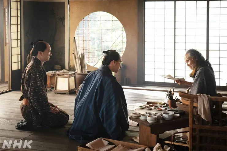 蔦重去請鳥山石燕大師幫忙寫新畫冊的推薦詞