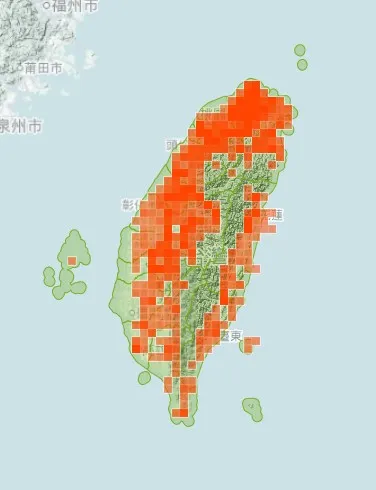 台灣扁鍬的分布相當廣泛