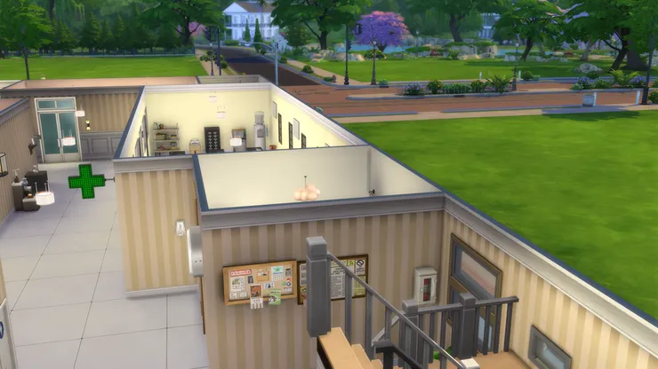 從這裏看到,醫療室面積不大。(我差點忘了要建這房間,其實在學校裏不可或缺。)