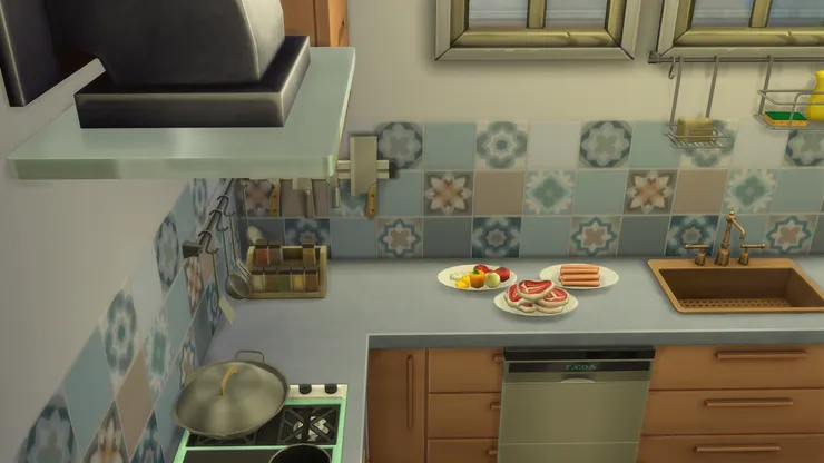 我很喜歡這麼多圖案的磁磚。這些有點像我四月時在澳門所住的酒店所用的款式。