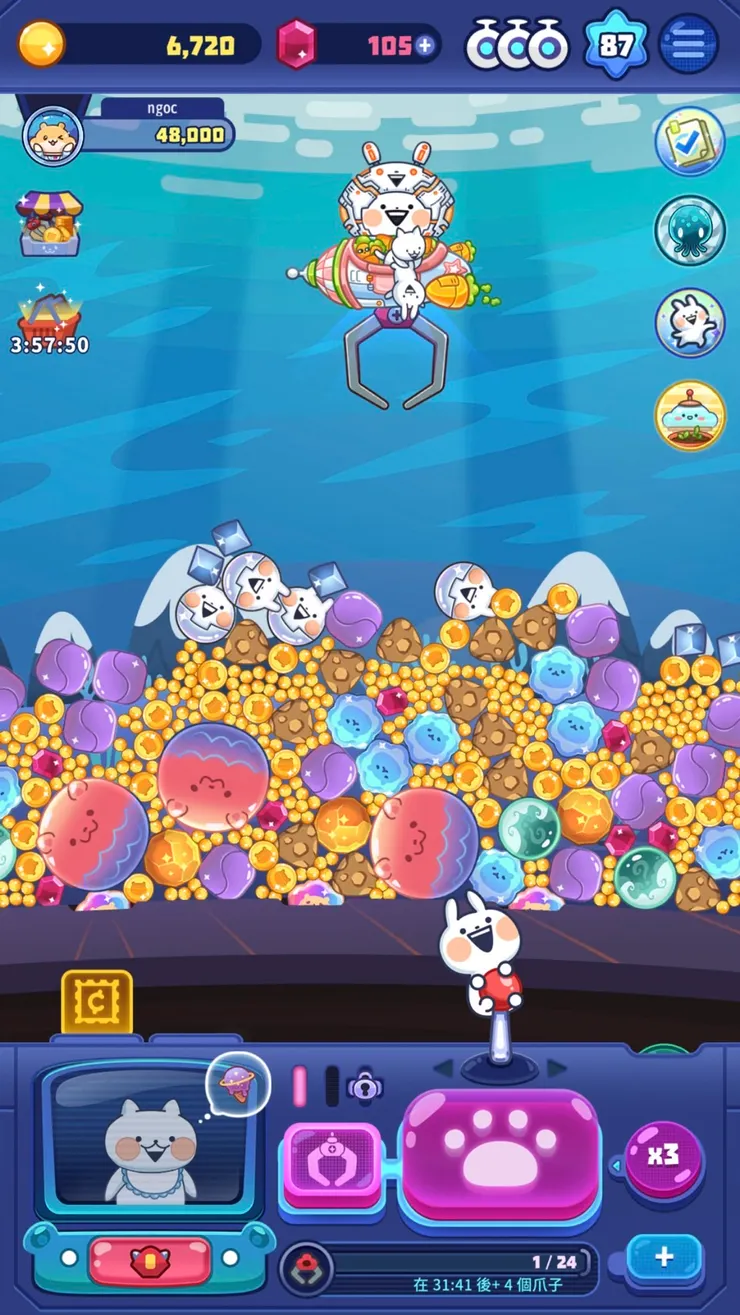 《萌爪明星𝐂𝐥𝐚𝐰 𝐒𝐭𝐚𝐫𝐬》遊戲畫面