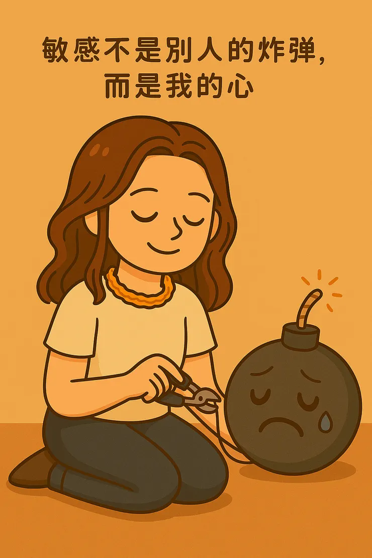 曾經的我,就像一顆極力想隱藏自己的高敏感炸彈。 拆彈過程請小心…再小心,因為我真的很容易自爆~哈哈哈!