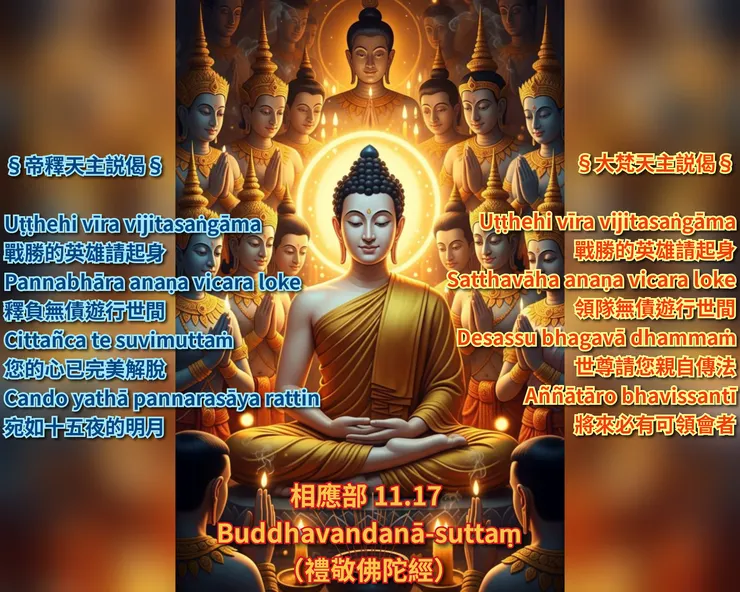 帝釋天/薩杭巴帝梵天神説偈 | 禮讚佛陀