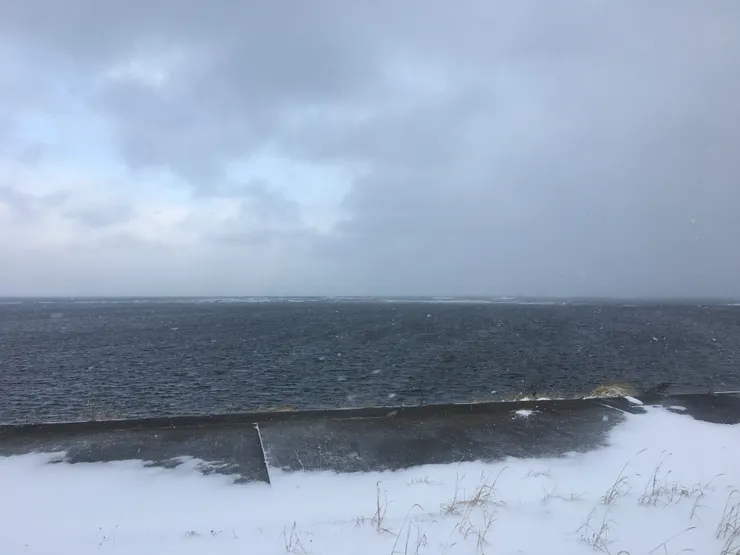 遠眺，看不見樺太。