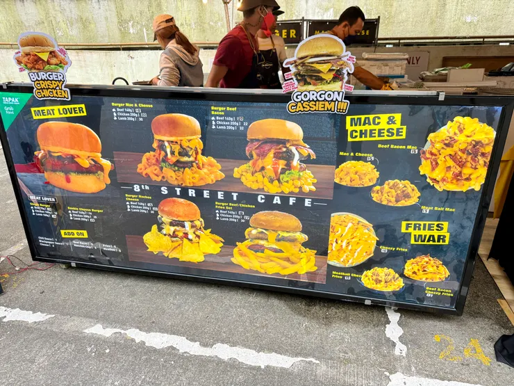 西式漢堡與通心粉