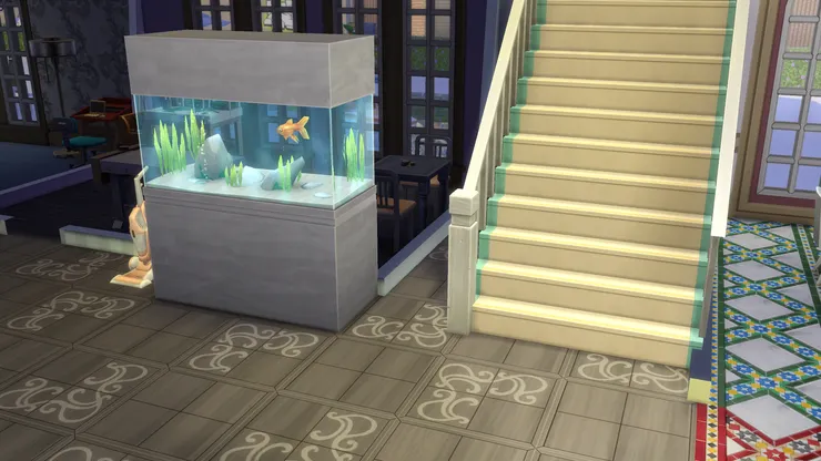 很喜歡樓梯這樣綠色黃色。