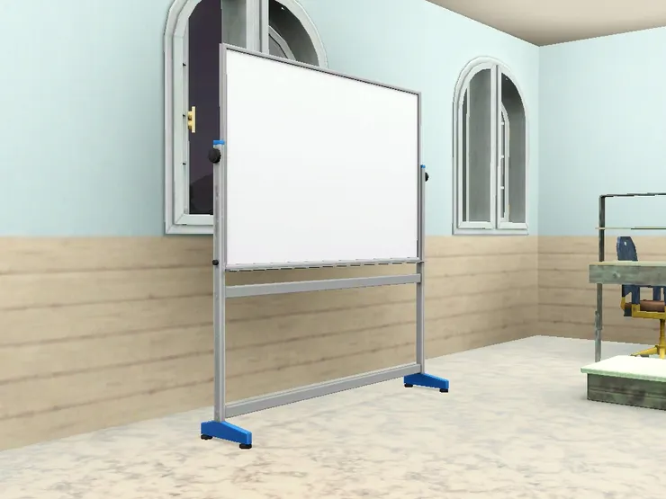 白板的腳也是藍色。