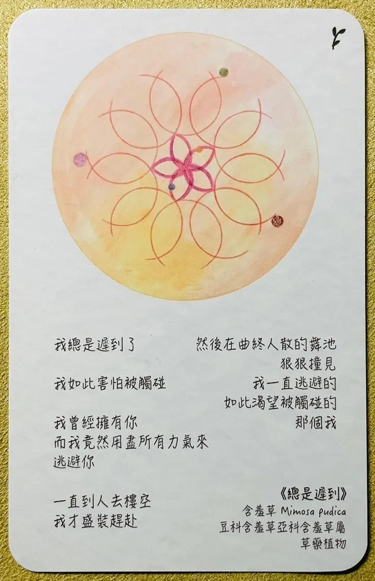 4. 內在森林植物詩畫卡_總是遲到