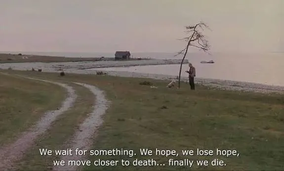 俄國導演塔可夫斯基（Andrei Tarkovsky）的電影《犧牲》（The Sacrifice, 1986）。