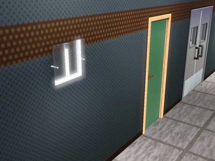 用上灰色，不想太顯眼。這扇是雜物房的門。