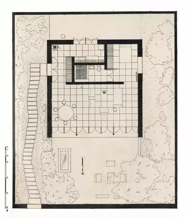建國南路自宅平面，王大閎提供（圖片來源：王大閎建築研究與保存學會）