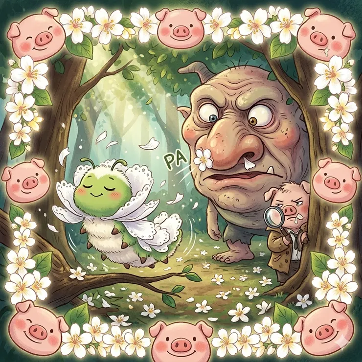 AI繪圖：桐花小蟲