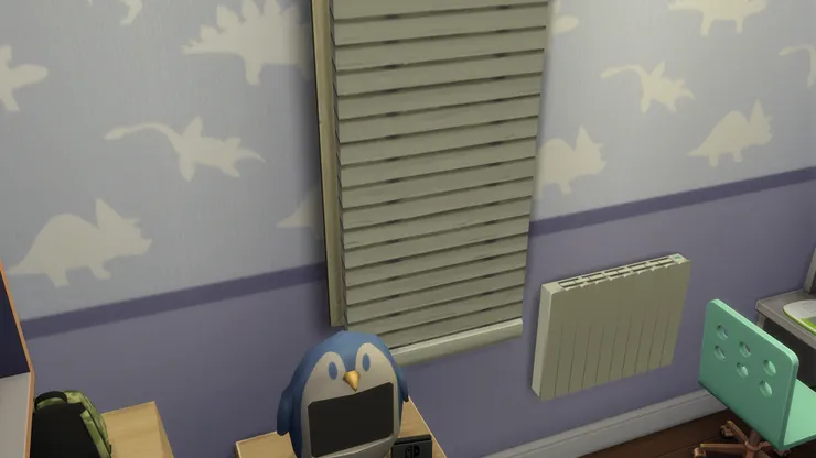 這個房間我用了百葉簾,讓房間看起來斯文些。