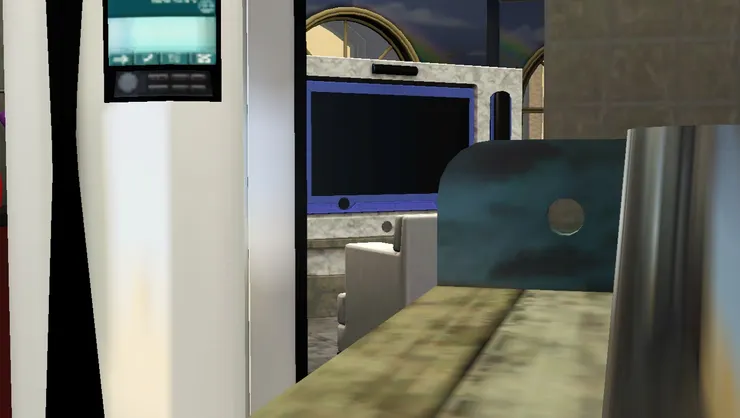 大家都知道我喜歡從奇怪的角度拍照。這裏是從薄荷綠那個櫃子望向客廳。