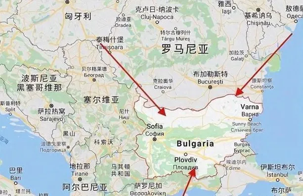 保加利亞 & 索菲亞 大約地理位置圖。