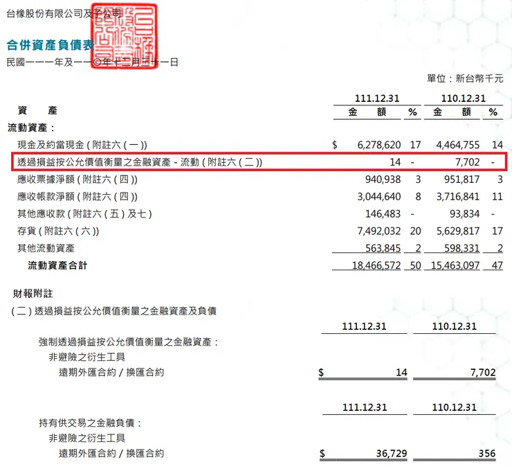 年報-資產負債表