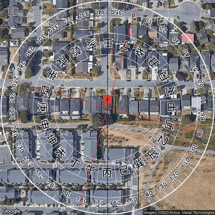 空照磁北方位圖