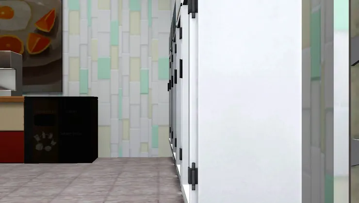 白色的雪櫃筆直地靠牆排在一起。