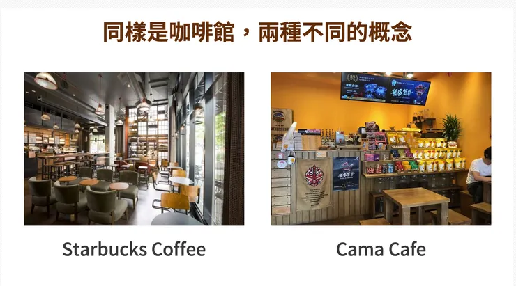 不同的咖啡店，不同的價值概念
