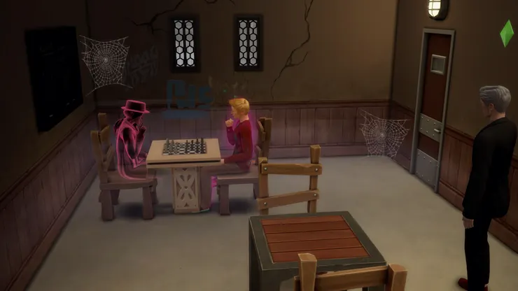 後來維圖斯升職就把調酒台拿掉換成西洋棋桌了