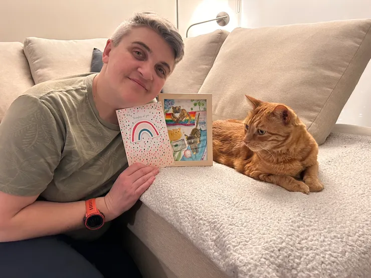 最後一晚我在卡加利，那是我和湘凌送給姊的卡片和圖