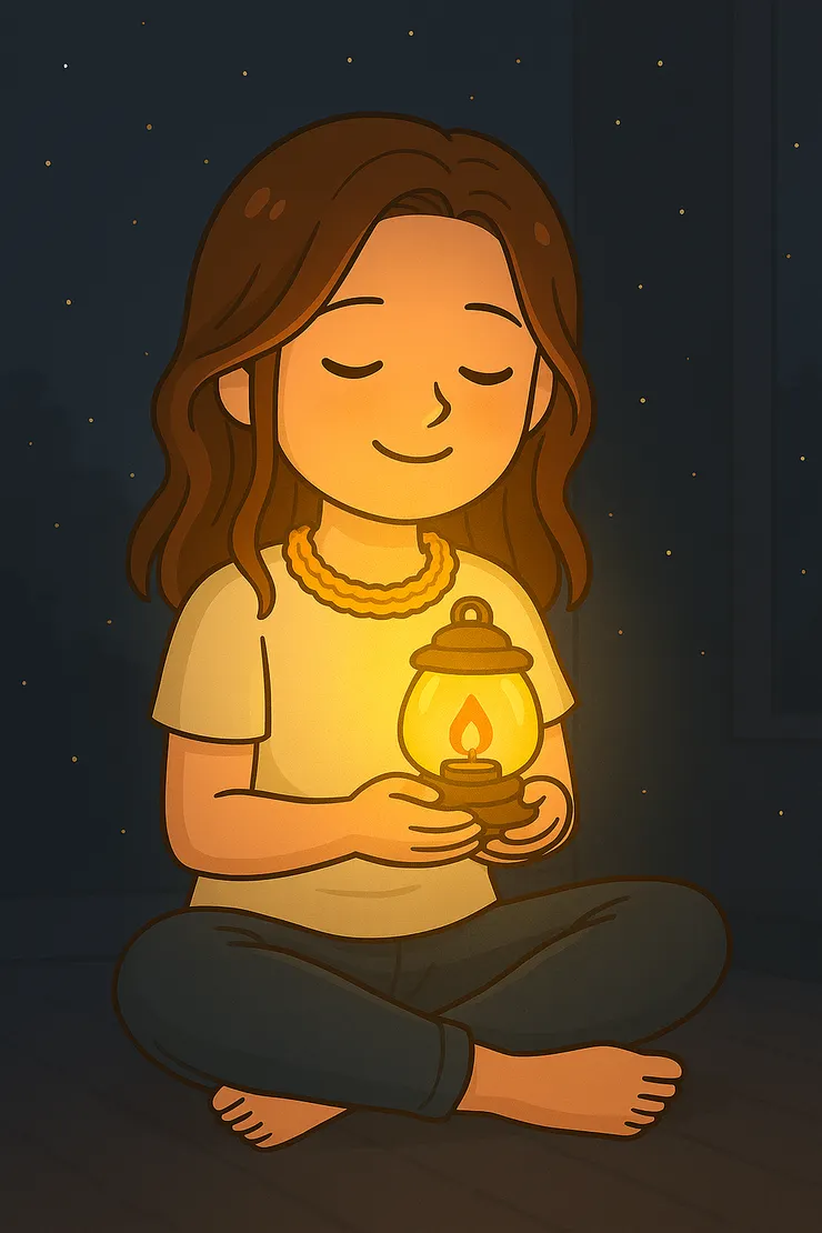 我一直以為要很有用才值得被愛。 但後來才懂，有時候，愛就是希望你放下面具，自在生活。 愛我的人這麼想，而我現在也學會，為自己點上一盞小燈， 就算不完美，也願意喜歡現在這樣的我。 這份溫柔的看見，就是希望。