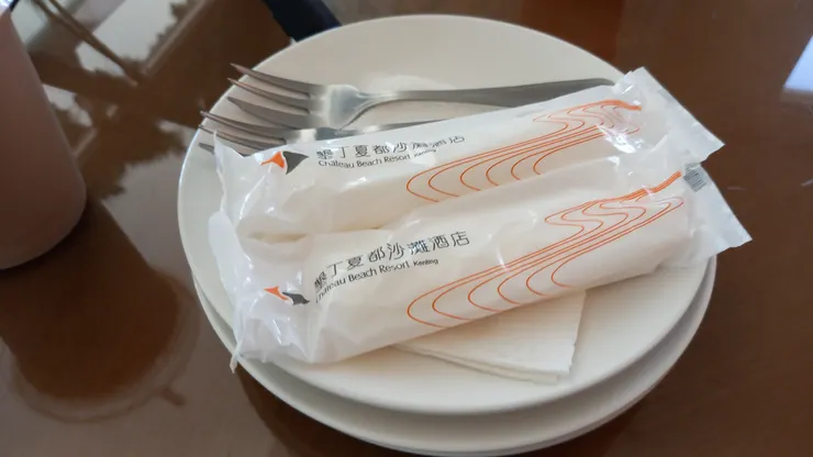 墾丁夏都的溼紙巾!