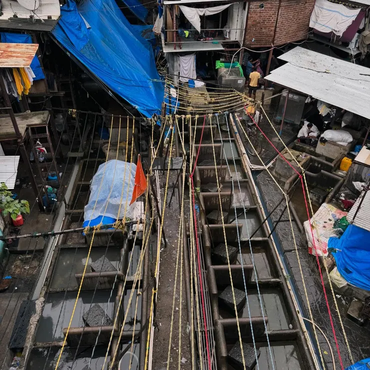 孟買千人洗衣場一隅