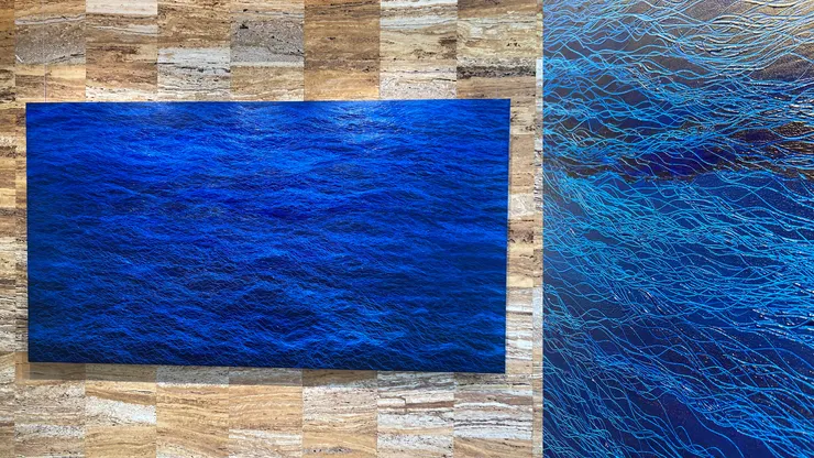 〈夜波19〉，106x190cm，油彩/畫布，2022