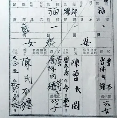 圖左的陳不纏是我阿罵的養母，也是家裡第一個沒有纏足的女性