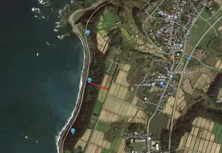 這次選的兩個點的路線以紅線標記