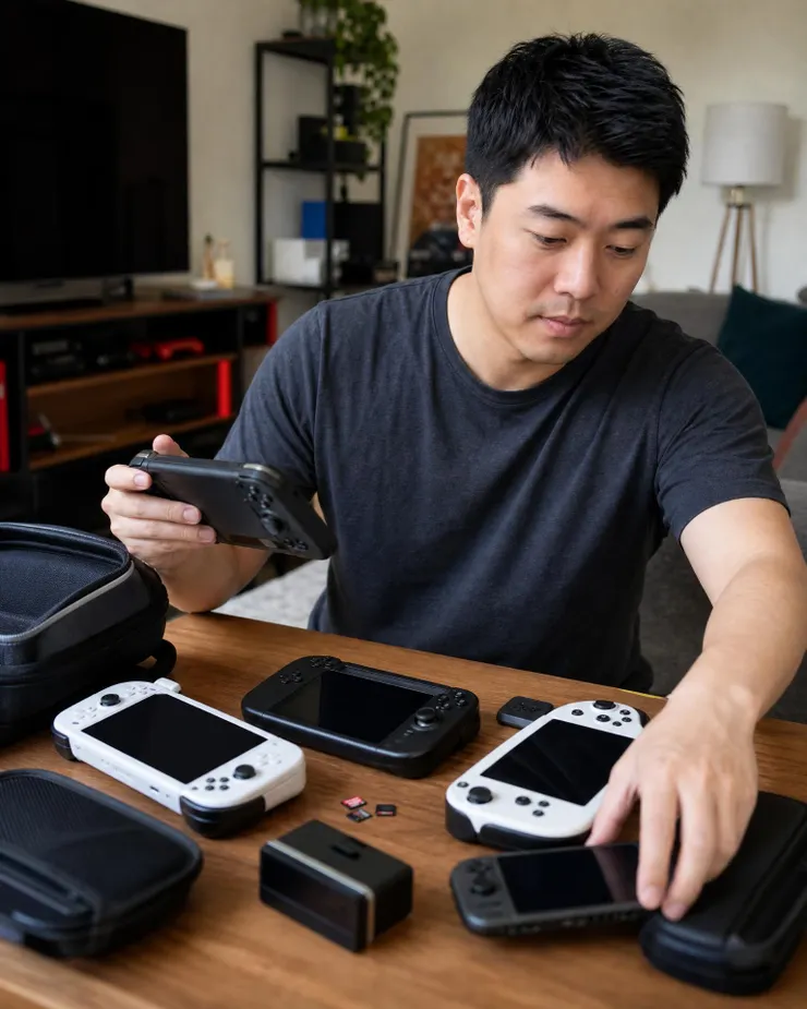 梁練偉比較 Switch 2 與掌機設備的電池、螢幕和握持差異