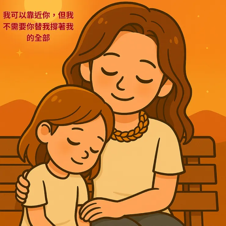 有些靠近，不黏也不遠， 剛剛好，能各自呼吸，也能一起看風景。  我們不需要拯救彼此， 但可以陪伴彼此，穿過自己的山路。