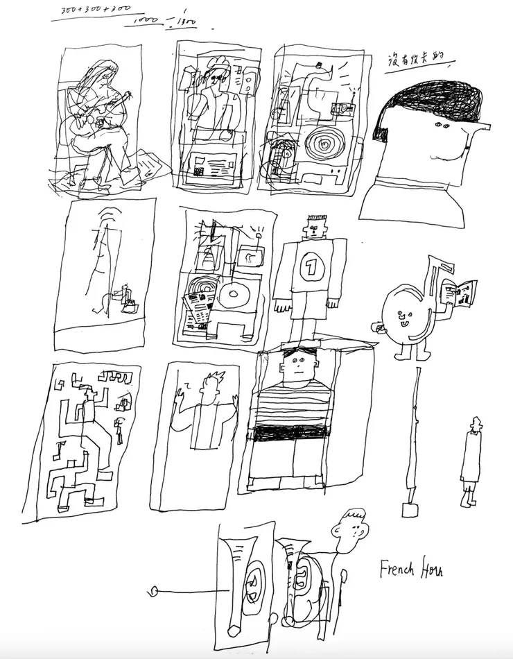 速寫是 David 在構思點子時的重要階段