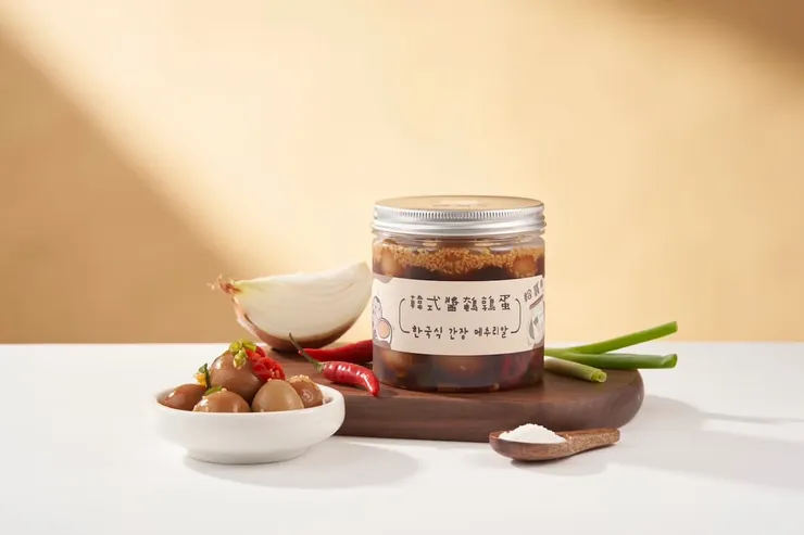 圖說：拾貳月韓式醬鵪鶉蛋，鹹甜好滋味令人驚艷。（圖/拾貳月）