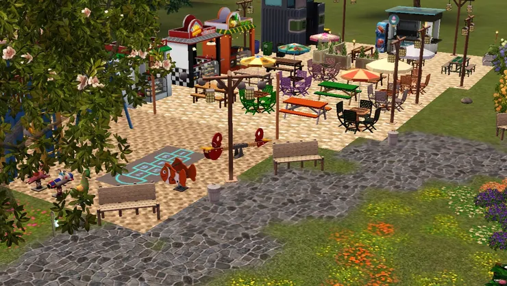 沿路都有長椅,走到哪都可坐下休息,買了食物也可以不擠在小吃區裏。