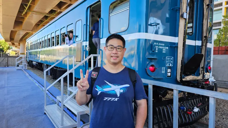 我在文博會國家鐵道博物館籌備處展區體驗藍皮柴油客車!台灣以前的支線和北淡線新北投支線就是用這種火車行駛!