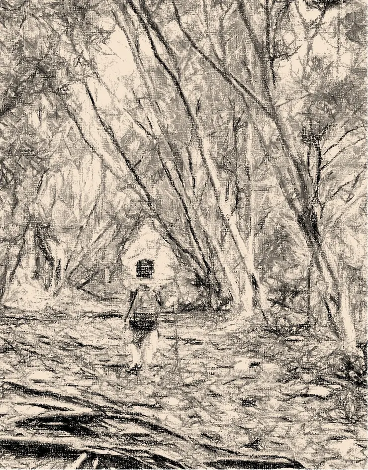 紅土坡山徑上小男孩的壯遊