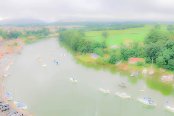 從卡納芬城堡俯視塞昂特河一景