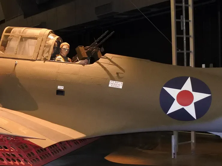 美國國家空軍博物館展出的 A-24 後機槍手位置