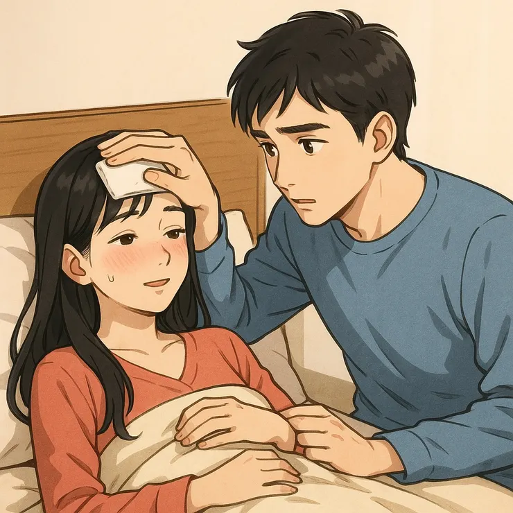 生病的時候,多虧呈勻陪我、照顧我