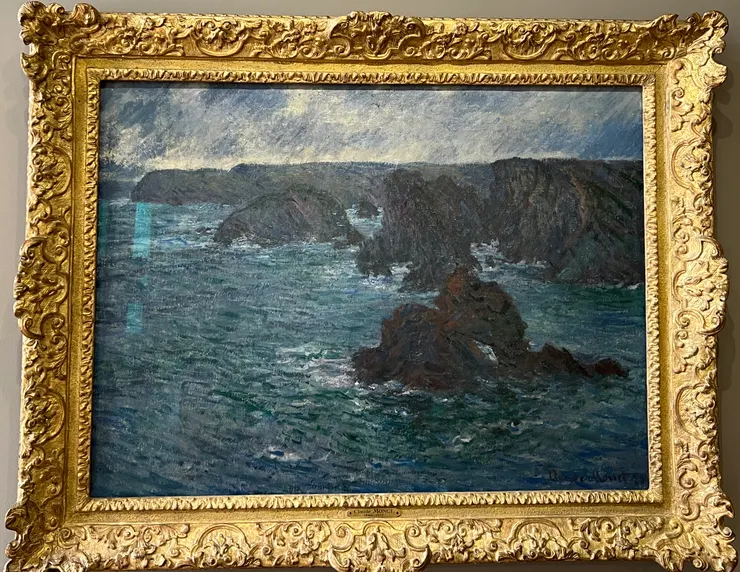 莫內的畫；Belle-Ile by Monet, one of Rodin's collections