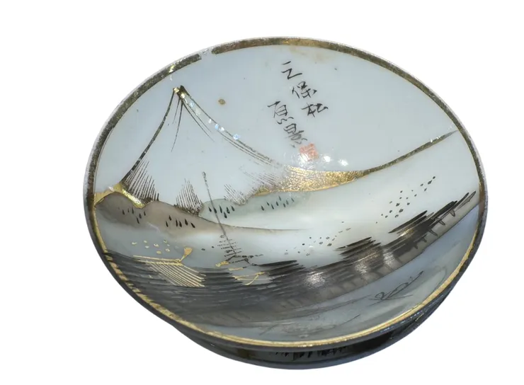 日本九谷燒富士山 + 舟船