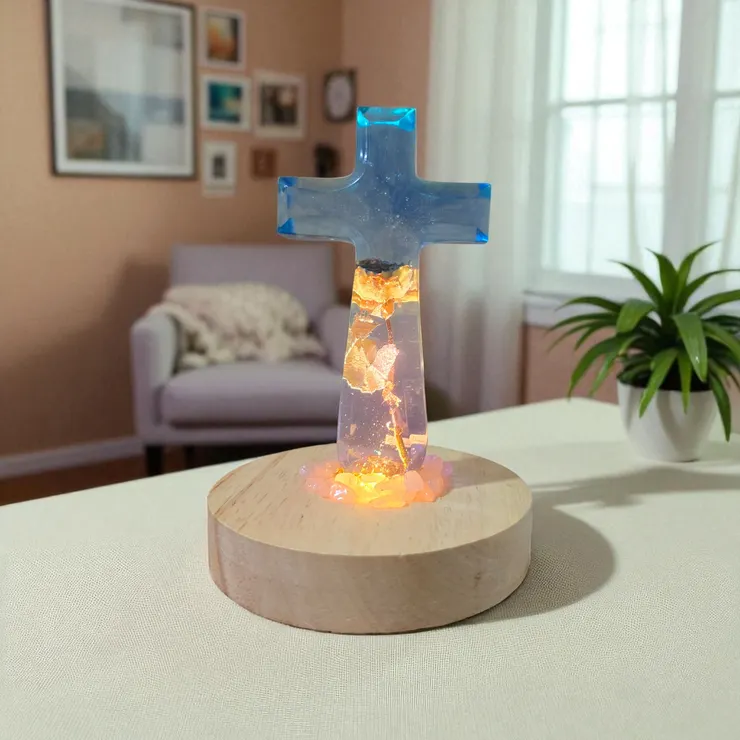 花藝十字架夜燈 台積企業收藏 恩典之約禮物店
