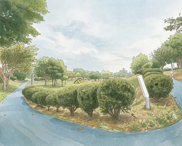 我到台中的中央公園晨跑