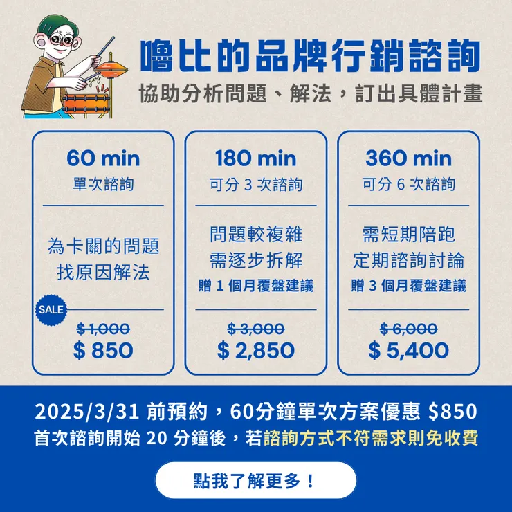ps. 3/31 前預約行銷諮詢的價格超低，之後會再調漲